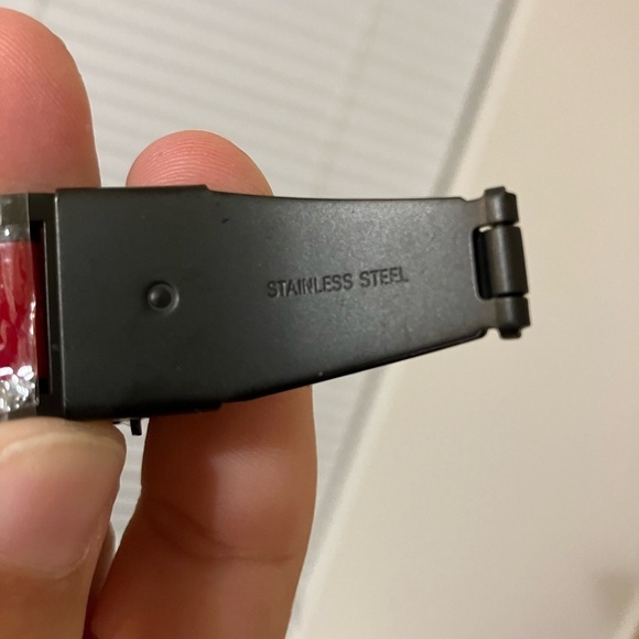 smart watch band replacement 44mm Red And‎ Black Stainless Steel - Picture 3 of 8